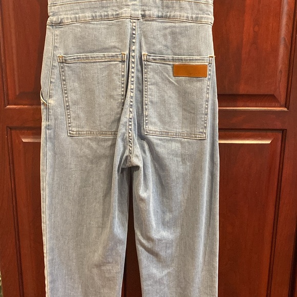 Rivet Utility Light wash Denim Jumpsuit - Picture 6 of 8